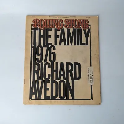 Rolling Stone 1976 Issue No 224 Richard Avedon The Family October 21st Magazine • $27.99