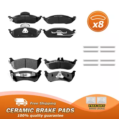 Front And Rear Ceramic Brake Pads W/Hardware For Mercedes Benz ML320 ML350 ML430 • $47.28