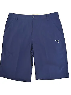PUMA Sport Lifestyle Mens Golf Shorts Size 32 Flex Tech Wicking Blue • $14.99