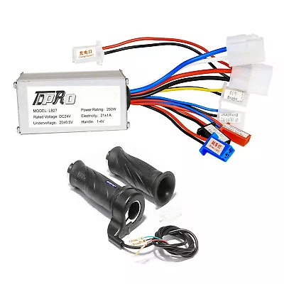 24V 250W Electric Bike Ebike Scooter Brush Motor Speed Controller+Throttle Grip • $25.73