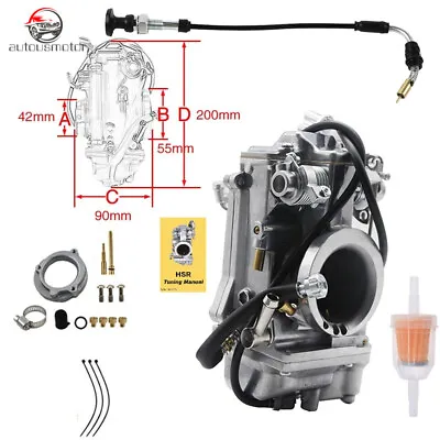 Carburetor Easy Kit 42-18 42 Mm For EVO Twin Cam Evo Mikuni HSR Carb Choke Cable • $113.95