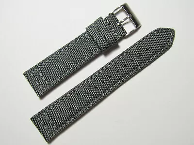 18mm Hadley-Roma MS850 Mens Grey Cordura Canvas Watch Band Strap • $21.20