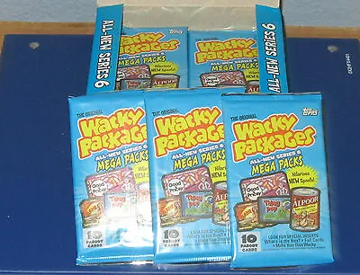 Wacky Packages Ans6 Sealed 3 Unopened Packs In Excellent Condition • $16.95