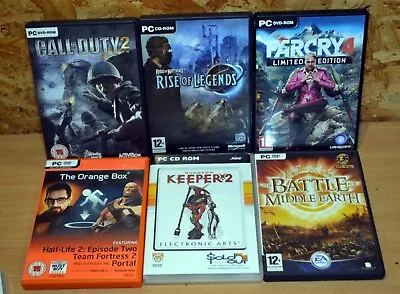 PC Games Lot Of 6 - Far Cry 4 Half Life 2 Call Of Duty 2 Etc • £11.99