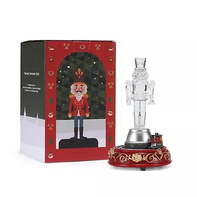 Rotating Little Train Nutcracker With Trumpet Music Box Led Light Festival Gifts • $14.39