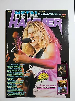 Metal Hammer Magazine July 1988 In Spanish Sammy Hagar Van Halen Metallica • $8.24