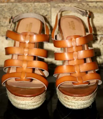 Women's Shoes Sandals Mossimo Supply Brown 4.5  Rope Wedge Sandals Size 7.5 • $8.50