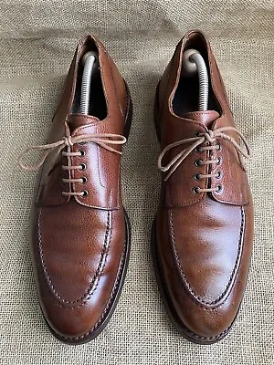 Polo Ralph Lauren X Crockett & Jones Brown Pebbled Leather Derby Shoes US 11 D • $220