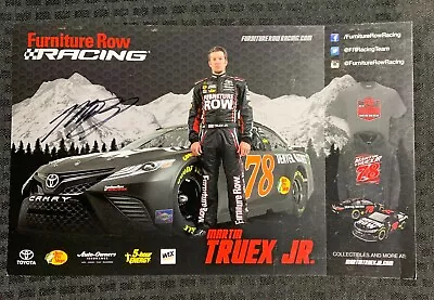 SIGNED Martin Truex Jr Furniture Row 13x8  Promotional Racing Card FVF 7.0 • $34.62