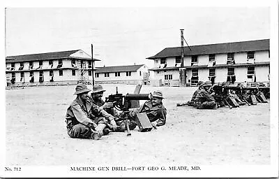 Machine Gun Drill Fort George G. Meade Maryland 1943 • $9.50