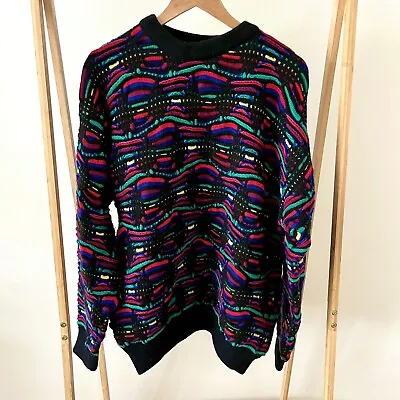 Vintage Authentic Cuggi / COOGI Jumper - 100% Wool - Unisex - Size L - C1980s • $350