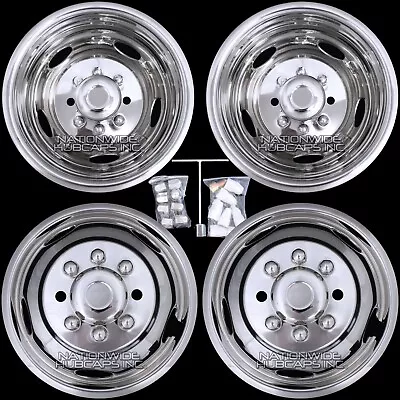 Fits 2011-24 Silverado 3500 17  Dually Stainless Steel Dual Rim Wheel Simulators • $239.99