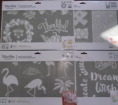 4 New Martha Stewart Adhesive Laser Cut Stencils 12” X 7 3/4 Flamingo Dream • $21.99