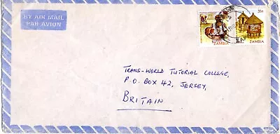 1985 Nov 13th. Air Mail. Kabwe Zambia To Jersey UK. • $6.15