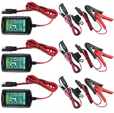 3Pack 6V 12V Automatic Battery Charger Maintainer Trickle Float Motorcycle Car • $45