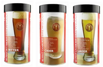 Young's 40 Pints BrewBuddy Kit - Bitter Cider Lager - Home Brewing Beer P&P UK • £22.95