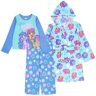 My Little Pony Robe Pajamas Set Size 4-10 Girls 3 Piece Bathrobe Cover Up Pants • $29.95