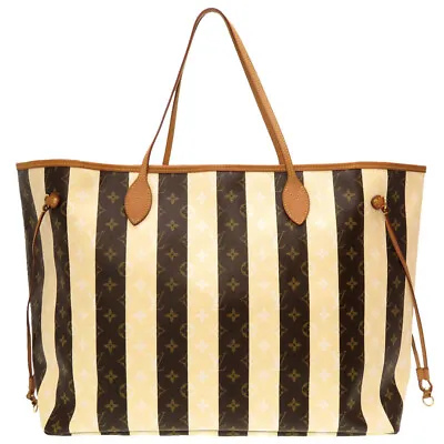 $2485.36 • Buy AUTHENTIC LOUIS VUITTON M40562 Monogram Rayures Neverfull XL Tote Bag 0124