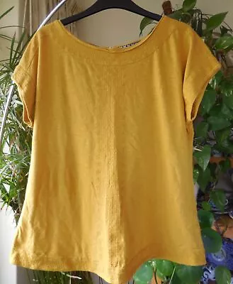 £5 • Buy White Stuff Mustard Yellow T Shirt Top Size 14