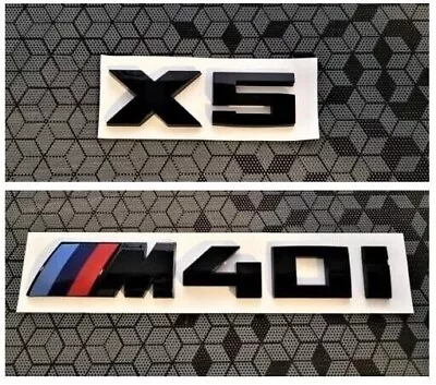 Gloss Black X5 M40i Trunk Badge Emblem Sticker For BMW X5 M40i • $19.97