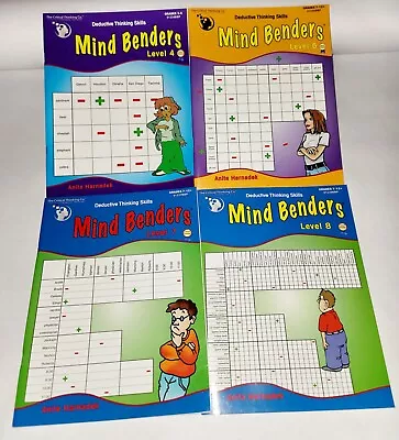 ***(Lot Of 4) Mind Bender - Deductive Thinking Skills Workbooks*** • $34.95