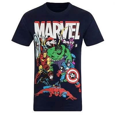 Marvel Comics Boys T-Shirt Character Hulk Iron Man Thor Kids OFFICIAL Gift • £3.99