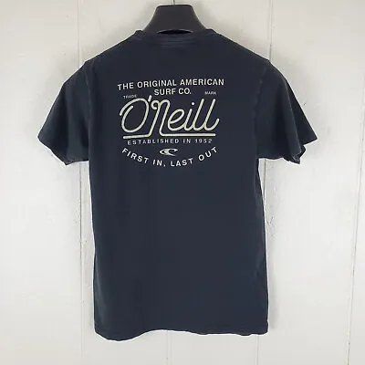 O'Neill Shirt Mens Small Black Graphic Crew Neck Short Sleeve Stretch Pullover • $6.01