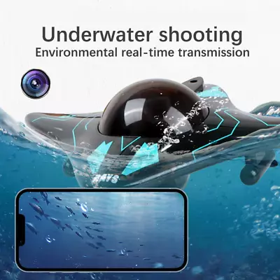 6CH RC Boat Submarine With Camera Underwater Remote Control Wifi FPV Boat For 8+ • $40.99