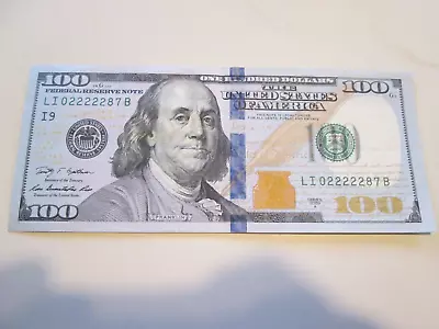 100.00 Dollar Bill With 5 Numbers In A Row The Same • $149