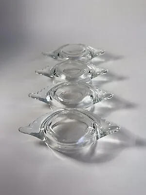 Vintage McKee Glass Glasbake Clear Deviled Crab Bakeware  Set Of 4 • $28