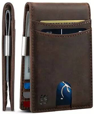 $29.95 • Buy SERMAN BRANDS Money Clip Wallet - Mens Wallets Slim Front Pocket RFID Blocking