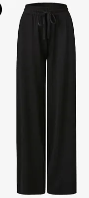 VIKTORIA & WOODS Black Shine Pants Sz 0 Relaxed Fit Rpp $250 • $47.99