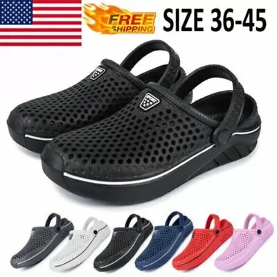 Mens Womens Water Shoes Slip On Clogs Slippers Sliders Summer Beach Pool Garden • $14.71