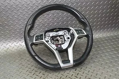 *WEAR*12-15 SLK250 Black Leather Steering Wheel Paddle Shift Radio Cruise OEM OE • $104.99