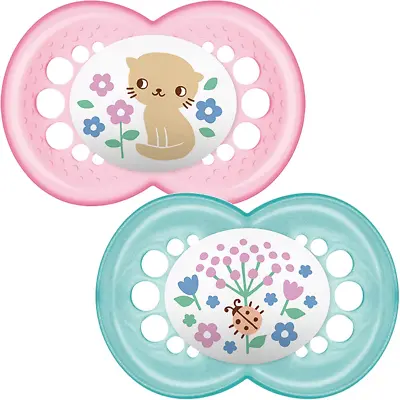 MAM Original Soothers 6+ Months (Pack Of 2) Baby Soothers With Self Sterilising • £11.33