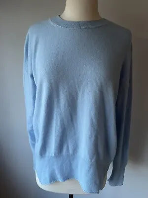 Vince 100% Cashmere Sweater Womens Small Lightweight Long Sleeve Light Blue • $39