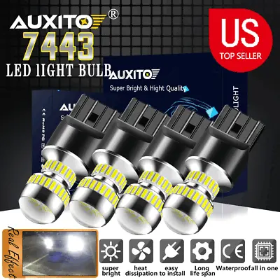 4 PC 7440 7443 LED Error Free Back Up Reverse LightBrake Bulb Lamp6000KWhite • $25.99