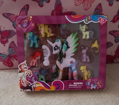 Brand New In Box BNIB G4  My Little Pony Ponymania  Princess Celestia & Figures • £35