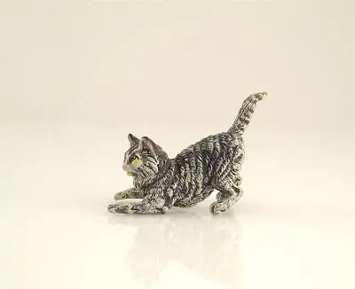 NEW OLD STOCK Franz Bergmann Vienna Playing CAT Cold Painted Bronze Brass • $149.99