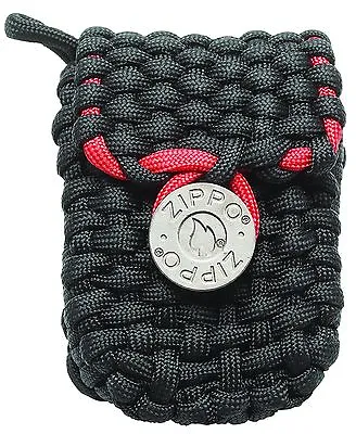 Zippo Paracord Lighter Pouch With Belt Loops Black & Red 40467 New In Box • $14.43