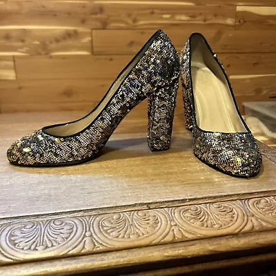 J Crew Etta Sequin Change Color  Heel • $45