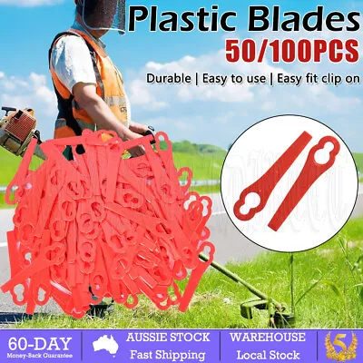 50/100PCS Blades For KULLER BOSCH OZITO Garden Yard Plastic For Grass Trimmer AU • $13.95