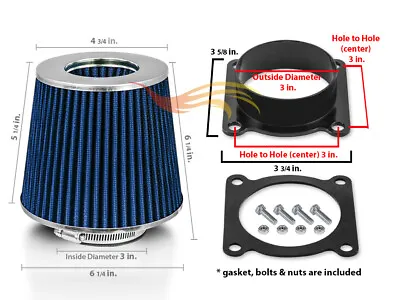 Air Intake MAF Adapter + BLUE FILTER For 03-06 350Z G35 Altima V6 • $19.79