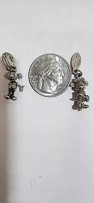 Disney Vintage Mickey Minnie Mouse Sterling Silver Set Charm Bracelet 925 • $19.99