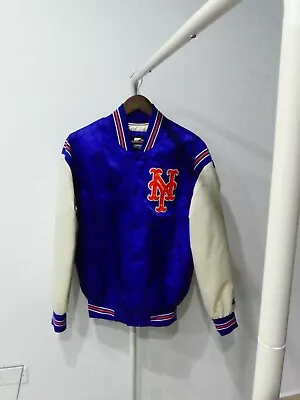 New York Mets Jacket In Satin! Tailgate X Brilliant Blue And Beige • $150