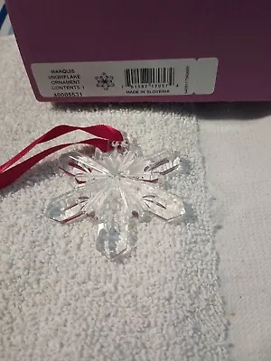 $8.59 • Buy VIntage MARQUIS BY WATERFORD SNOWFLAKE Ornament MIB ETCHED TAGS
