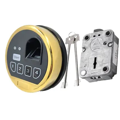 Fingerprint Safe Lock Gold Keyped Replace S&G Lock With Override 2 Keys • $61.29