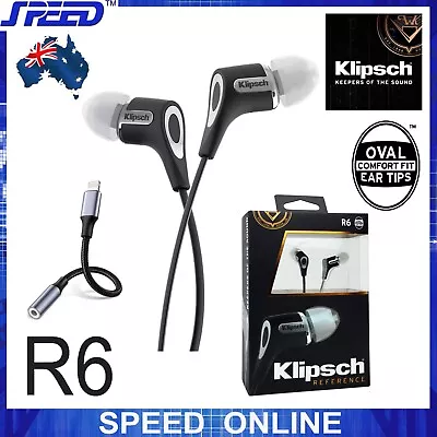 Klipsch Reference R6 In-Ear Earphones Headphones - 3.5mm & IPhone Lighting Plugs • $189