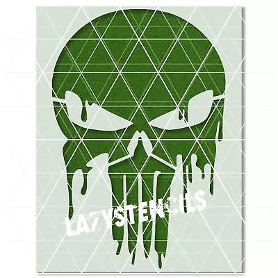 Punisher Skull Stencil - Reusable Custom Template Freedom American Flag • $7.99