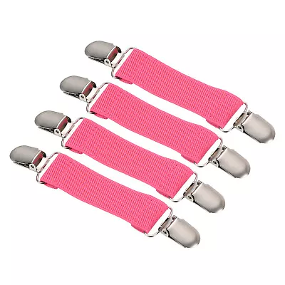 Mitten Clips 4Pcs Elastic Glove Buckle Clip With Double Metal Clamp Rose • $8.37